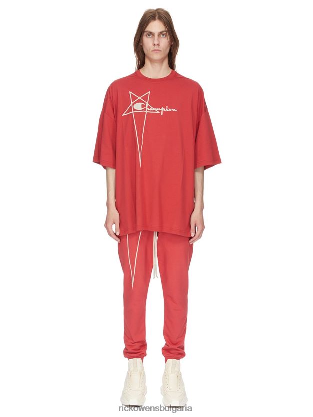 дрехи бг Rick Owens шампион 25147 панталони карнеол червено NBHT22177