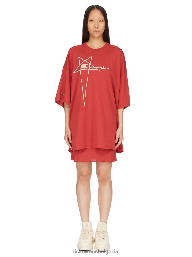 дрехи бг Rick Owens шампион 25177 топ карнеол червено NBHT221074