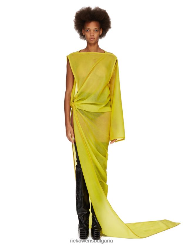 дрехи бг Rick Owens ss23 edfu 23615 рокли лимоненожълт NBHT221224