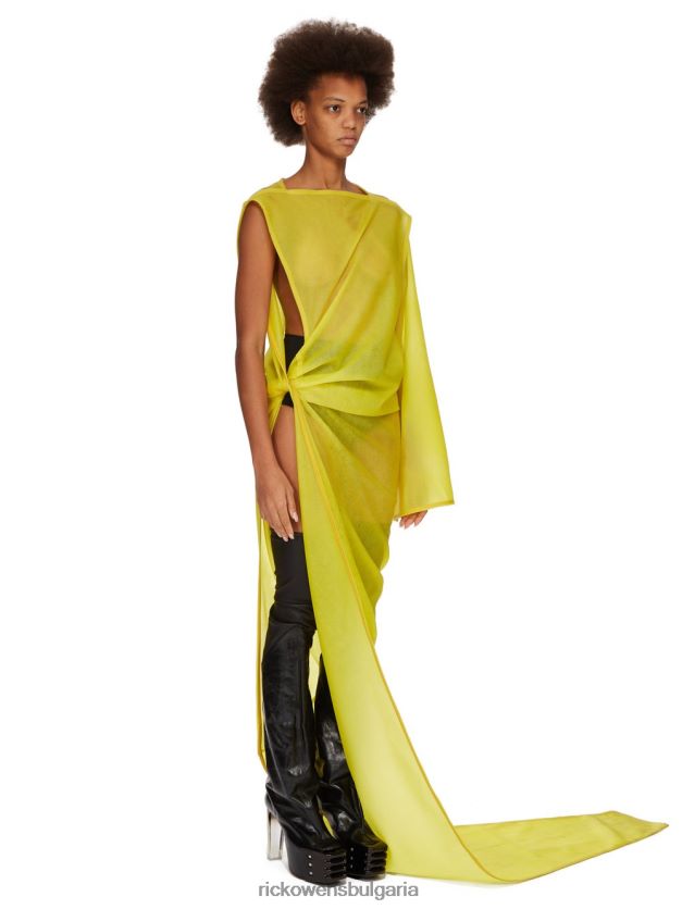 дрехи бг Rick Owens ss23 edfu 23615 рокли лимоненожълт NBHT221224