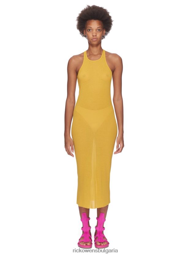 дрехи бг Rick Owens ss23 edfu 23754 рокли лимоненожълт NBHT221251