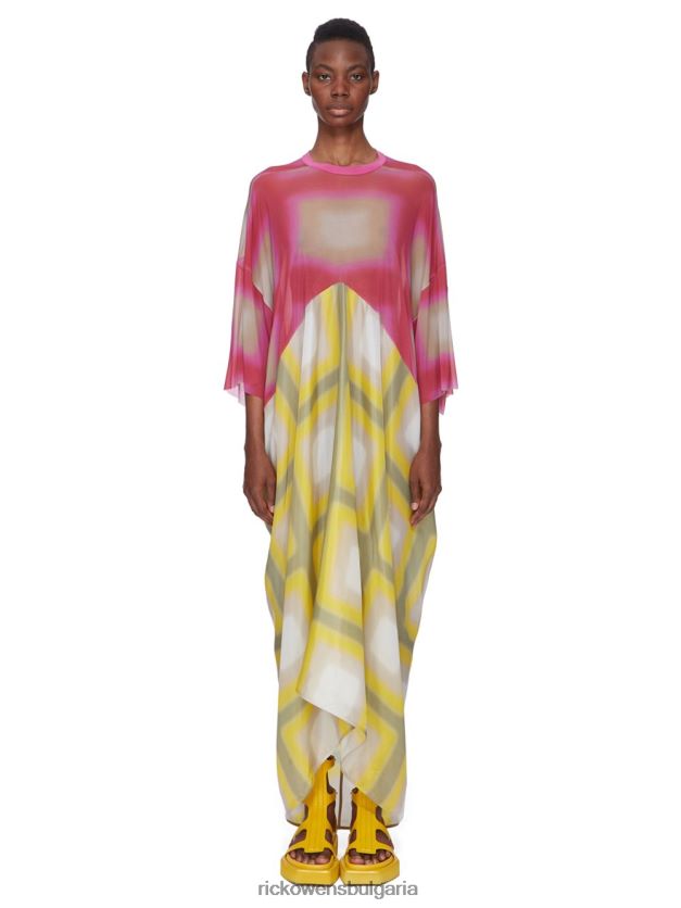 дрехи бг Rick Owens ss23 edfu 24253 рокли фуксия/ярко розово/лимон/мъх NBHT221236