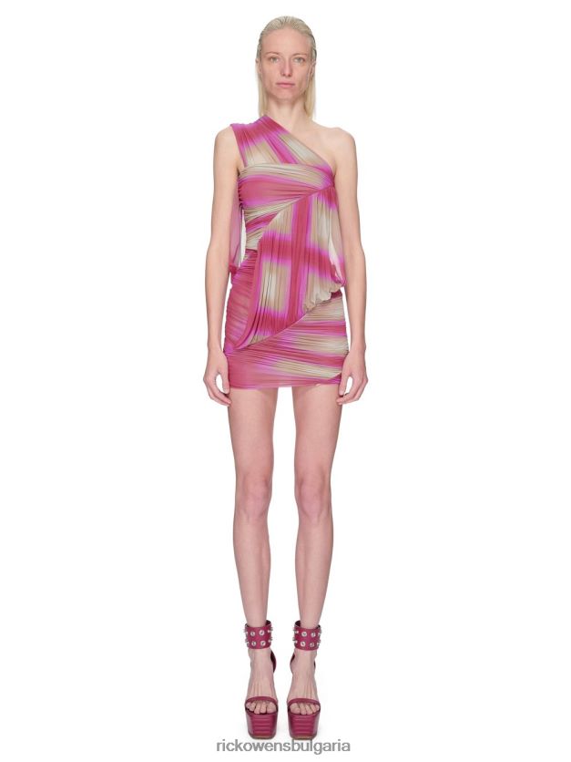 дрехи бг Rick Owens ss23 edfu 24257 рокли фуксия каре NBHT221259
