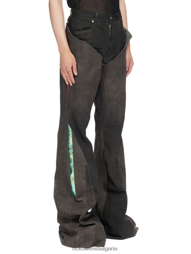 дрехи бг Rick Owens панталон ss23 edfu 23203 кафяв тъмен прах се разгражда като проба NBHT22195