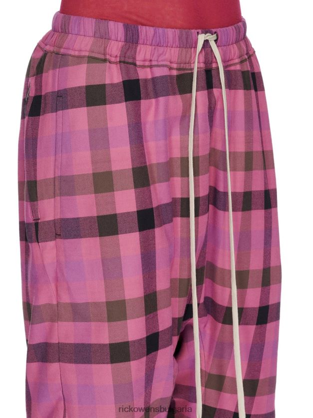 дрехи бг Rick Owens панталон ss23 edfu 24318 ярко розово каре NBHT22228