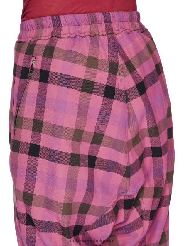 дрехи бг Rick Owens панталон ss23 edfu 24318 ярко розово каре NBHT22228