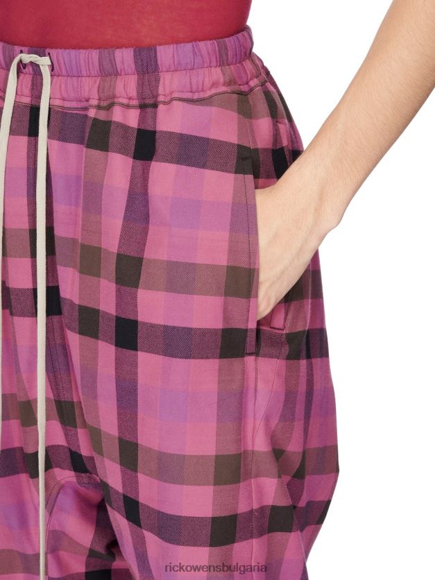 дрехи бг Rick Owens панталон ss23 edfu 24318 ярко розово каре NBHT22228