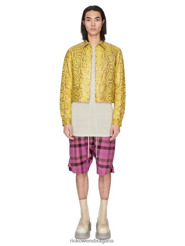 дрехи бг Rick Owens панталон ss23 edfu 24318 ярко розово каре NBHT22228