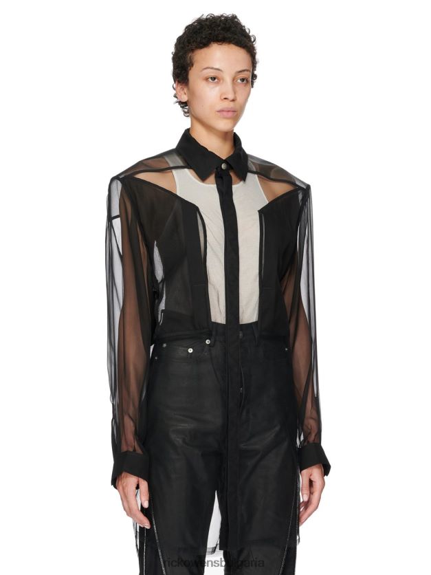 дрехи бг Rick Owens ss23 edfu 23695 ризи черен NBHT221216