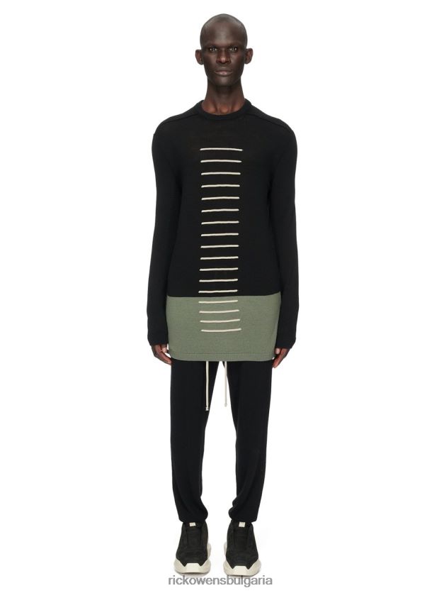 дрехи бг Rick Owens ss23 edfu 24336 трикотаж черно/мъх/перла NBHT22508