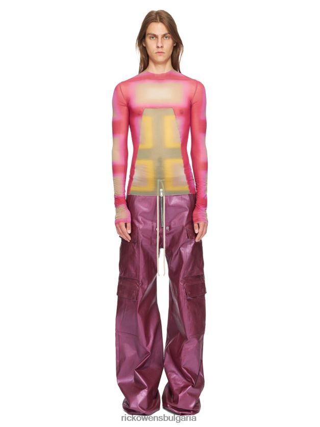 дрехи бг Rick Owens ss23 edfu 24287 върхове фуксия каре/мъх каре NBHT22366